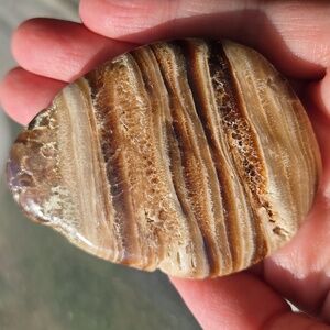 Chocolate Calcite Flat Stone